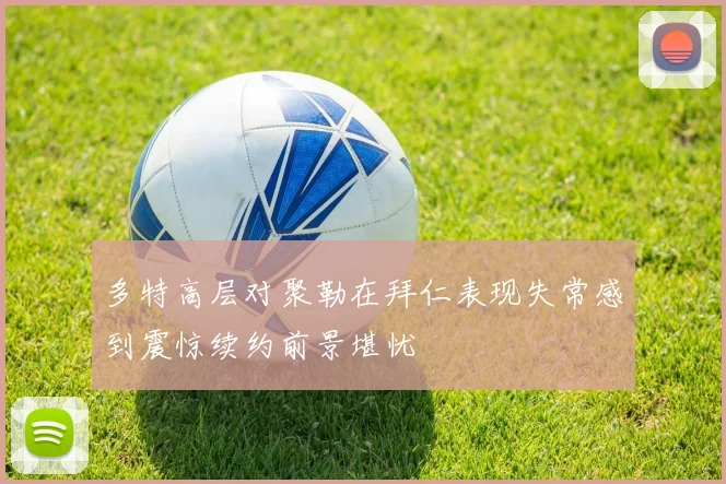 多特高层对聚勒在拜仁表现失常感到震惊续约前景堪忧