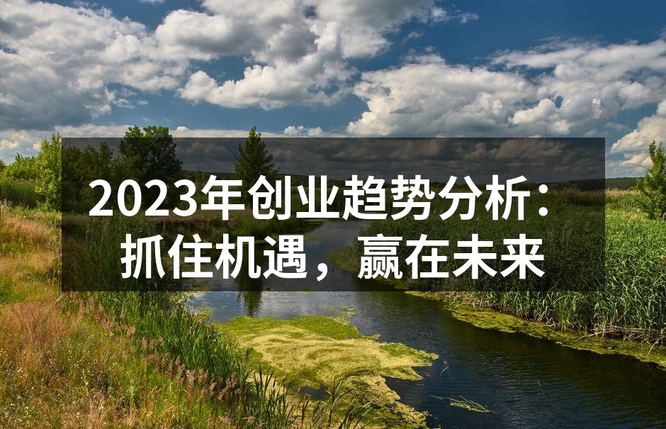 2023年创业趋势分析：抓住机遇，赢在未来